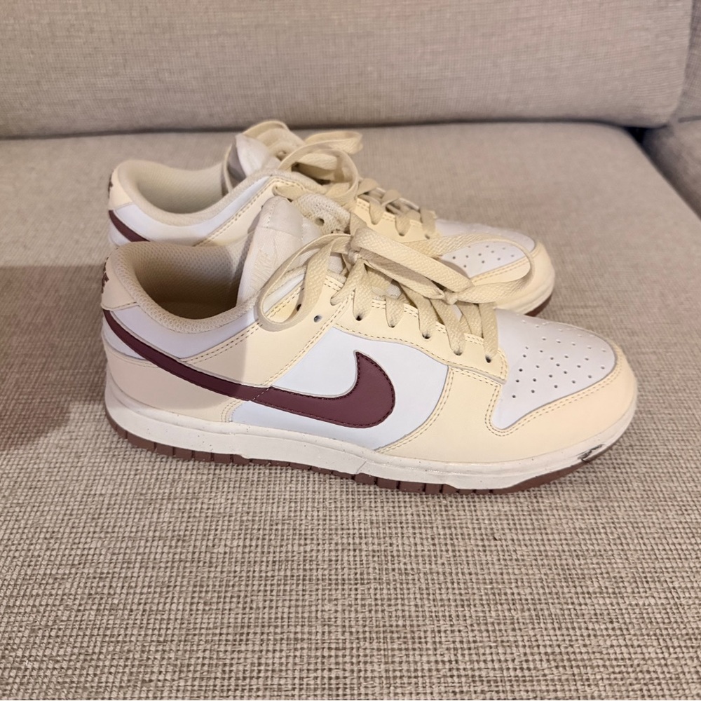 Nike Cream and Maroon Sneakers